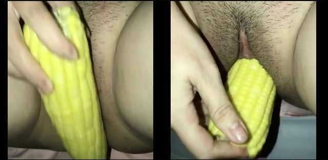 I'm so horny I masturbate with corn