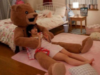 The stuffed bear and the innocent schoolgirl