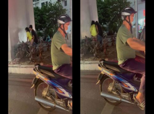 Uniknya di Hanoi, dua orang muda bersetubuh di tengah jalan selepas bekerja