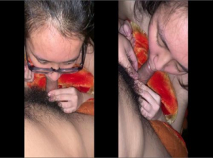 Si Baby Lam Hoa na may salamin na nagsasanay sa pagsuso ng titi - Viet69