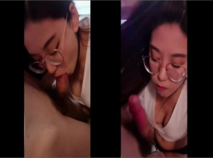 Estudiante con gafas y lentes chupa verga y traga semen delicioso - Viet69