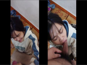 La estudiante esta chupando y su polla se va a dormir - Viet69