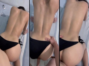 The long-legged student met a weak-man while having sex and the condom slipped off - Viet69