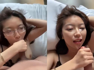 Cum shot on my face with glasses