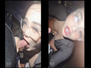  Girl wearing glasses sucks dick deliciously